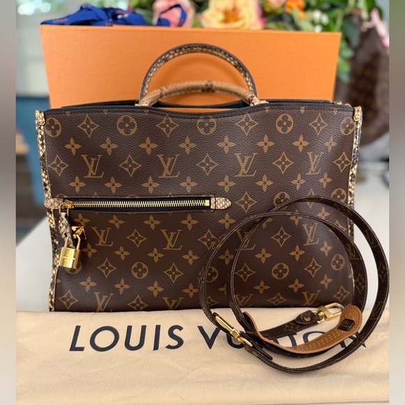 Louis Vuitton 2017 Poppincourt Python Bag ~ RARE & LIKE NEW ⭐️FULL INCLUSION⭐️ - Picture 1 of 16